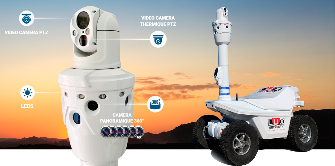 Thermal imaging dual-<br>spectrum security robot